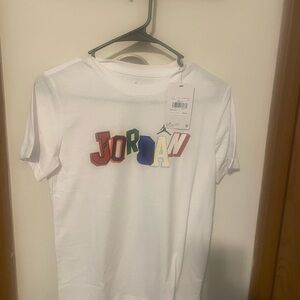 Jordan Kids White Graphic T-Shirt